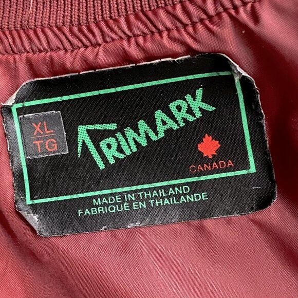 Vintage Trimark Burgundy Firefighter Varsity Jacket XL - Picture 6 of 16
